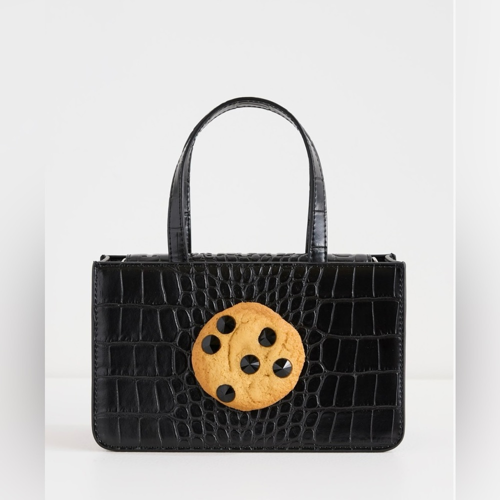 Puppets and Puppets Jewel Cookie Croc-embossed Small Bag